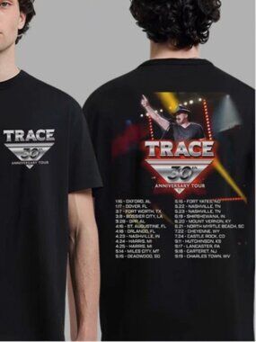 Trace Adkins 30th Anniversary Tour 2026 North America City Dates Two Sided Shirt